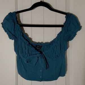 Kendall and Kylie Teal Bustier Top